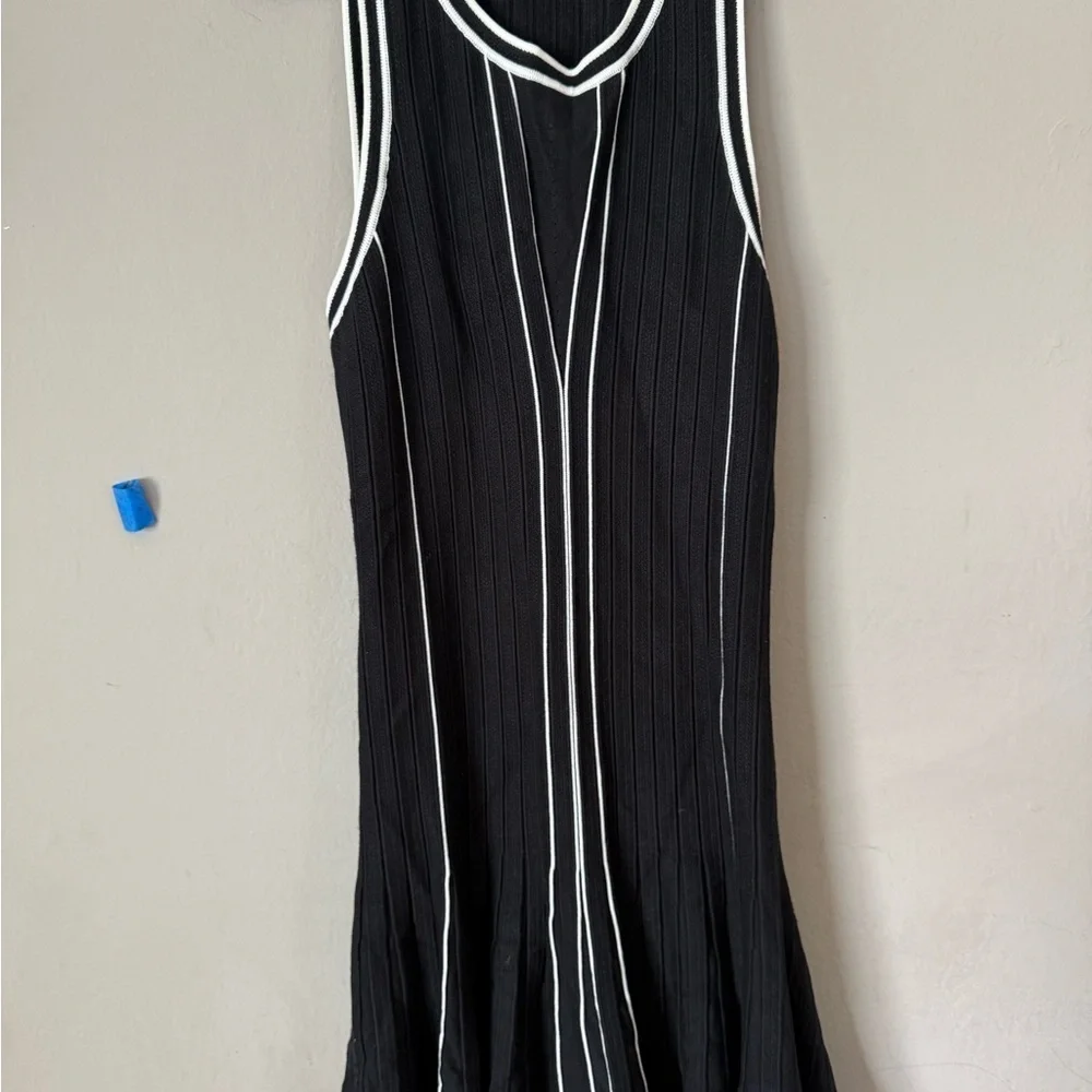 Anthropologie Black and White Midi Dress - Picture 7 of 7